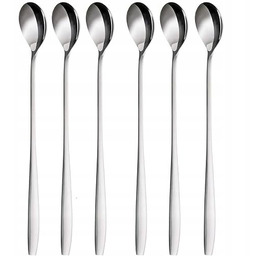 CZĘŚCIOWY ZESTAW ŁYŻEK ZE STALI NIERDZEWNEJ DO KOKTAJLI