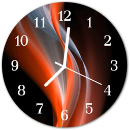 Zegar szklany okrągły Abstrakcja