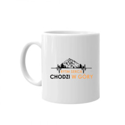 Rytm serca chodzi w góry - kubek