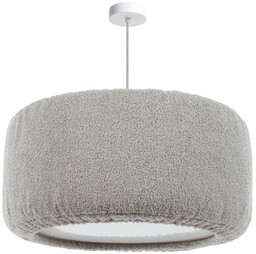 Lumes Szary pluszowy żyrandol wiszący 30 cm -