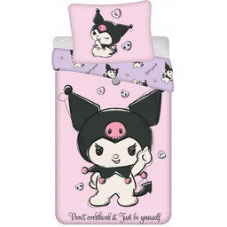 Pościel 140x200 Hello Kitty Kuromi 140x200 Różowa Kotka