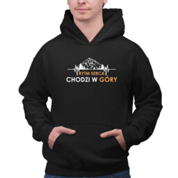 Rytm serca chodzi w góry - męska bluza