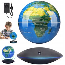 Lewitujący Globus Led Interaktywny Pomoc Naukowa Geografia Nauczanie