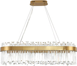 Lux - żyrandol kryształowy podłużny 100cm