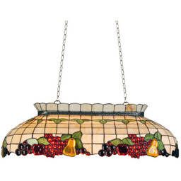 Clayre&Eef Lampa wisząca tiffany SABET, możliwość ściemniania, multikolor,