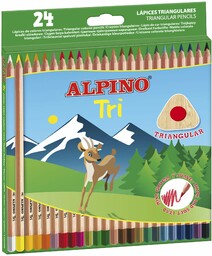Alpino, 128, trójkątne kredki Unica kolorowe