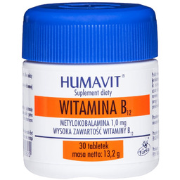 HUMAVIT Witamina B12 Metylokobalamina, 30 kapsułek