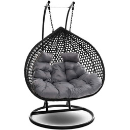 Fotel wiszący dwuosobowy - kokon dwuosobowy czarny SC-028