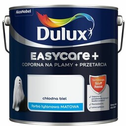 Farba tytanowa Dulux EasyCare+ Plamy+Przetarcia Chłodna Biel 2,5