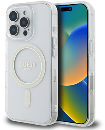 Etui GUESS Glitter Circle MagSafe do iPhone 16
