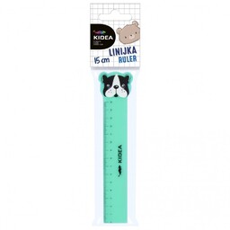 Linijka z figurka 15cm zawieszka Kidea DF-LF15CMKA-90099-SZARY DF-LF15CMKA-90099-ZIELONY,
