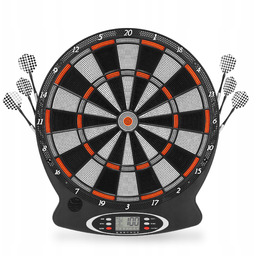 Tarcza elektroniczna dart Duża+6rzutek LCD 159gier 8graczy Narvi
