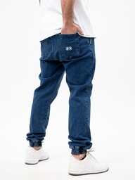 Spodnie Jeansowe Jogger Ze Ściągaczem Męskie Niebieskie Lucky