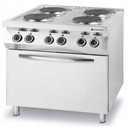 Kuchnia Elektryczna 4-Płytowa z Piekarnikiem 10,4 kW 800x700