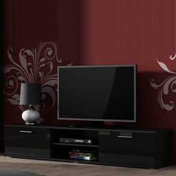 Szafka RTV czarna mat / połysk 180 cm