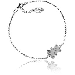 Bransoletka z misiem srebrna rodowana