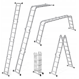 Drabina Aluminiowa Wielofunkcyjna 4X4 Przegubowa Składana 150 Kg