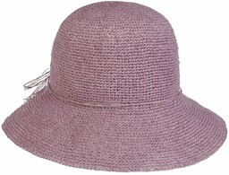 Kapelusz Słomkowy Fine Crochet by Lipodo, fioletowy, One