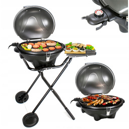 Grill ogrodowy elektryczny 2w1 duży rozkładany koła