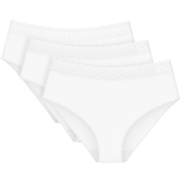 Majtki Damskie Figi Białe Z Koronką Sloggi Feel