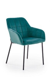 Krzesło k305 czarny / ciemny zielony (tkanina velvet)