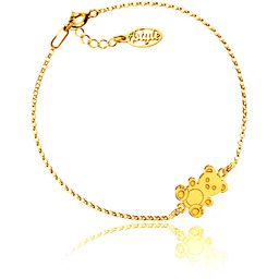 Bransoletka z misiem srebrna pozłacana