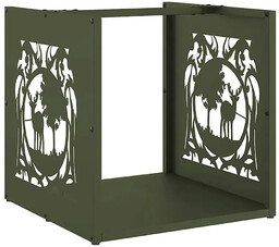 Elior Stojak na drewno oliwkowo-zielony C0-M96