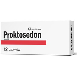 Proktosedon, 12 czopków - lek na hemoroidy