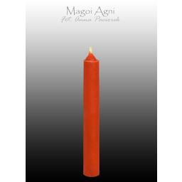 Świeca z wosku 9x1,2cm - czerwona (5 sztuk)