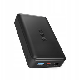 Fast charge powerbank: 20,000 mAh, 2 USBs Black