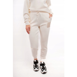 Spodnie damskie Armani Exchange 6DYP79 YJEGZ kremowy -