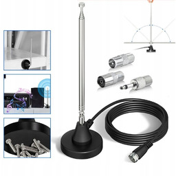 MOCNA METALOWA ANTENA FM ZE WZMACNIACZEM +4X RÓŻNE