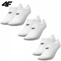 SKARPETKI MĘSKIE 4F SKARPETY STOPKI BIAŁE 6PAK 39-42
