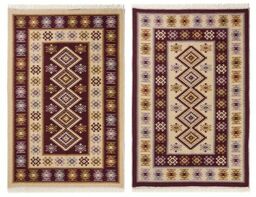 Dywan Kilim Romby śliwka dwustronny