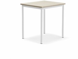 Biurko BORÅS PLUS, 700x600x720 mm, popielaty laminat, biały