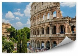 Koloseum rzym turyści ludzie miasto Okleina na ścianę