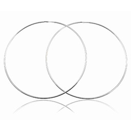 Eleganckie klasyczne srebrne kolczyki gładkie duże koła kółka