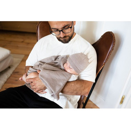 Poofi Kocyk merino Cozy delikatny brąz