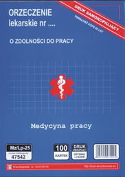 Orzeczenie lekarskie o zdolności do pracy (2025.277) [Mz/Lp-25]