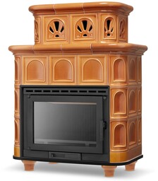 Piec kominek piecyk koza kaflowy ceramiczny obudowa kominkowa