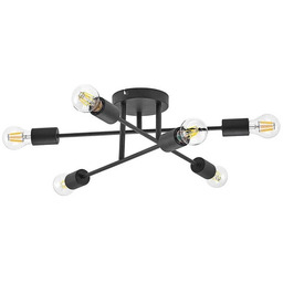 Lindby - Estar 6 Lampa Sufitowa Black