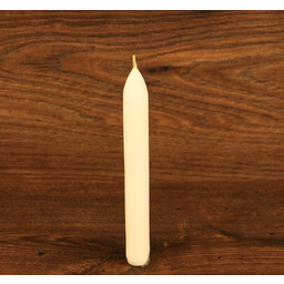 Świeca z wosku 16x1,5cm - biała (5 sztuk)