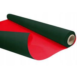 Papier ozdobny pakowy KRAFT DUO Zielono-Czerwony 69cm/25m