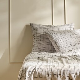 Pościel Żakardowa Sirana 200x220 cm w kratę