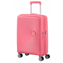 Walizka kabinowa American Tourister Soundbox 55cm powiększana różowa