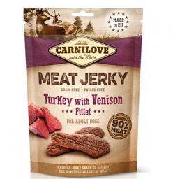 Carnilove Dog Jerky indyk i filet z dziczyzny
