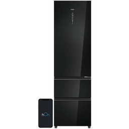 HAIER Lodówka HTW7620DNGB 3-drzwiowa No Frost czarne szkło