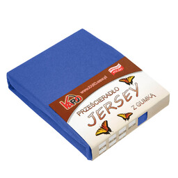 KARO Prześcieradło jersey z gumką 80x200 szafirowe 029