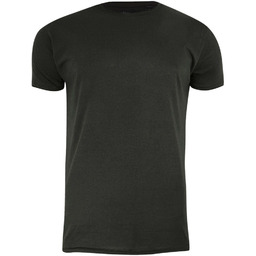 T-Shirt (Koszulka) Zielony, Khaki Bez Nadruku, Okrągły Dekolt,