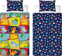 Pokemon Oficjalnie licencjonowany zestaw poszewek na kołdrę
